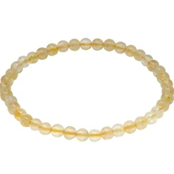 Armband Armschmuck aus echtem Edelstein Citrin gelb Ø 4mm endlos dehnbar 18,5cm