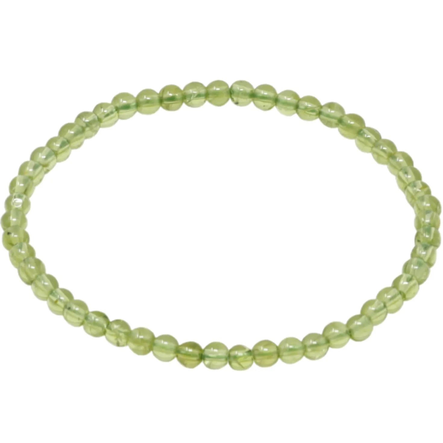 Armband Armschmuck aus echtem Edelstein Peridot grün Ø 4mm endlos dehnbar 18,5cm