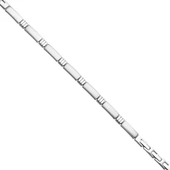 Armband Armschmuck aus Edelstahl teilmattiert, 21cm auf 19,5 & 18cm kürzbar