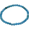 Armband Armschmuck aus Edelstein Apatit türkis-blau Ø 4mm endlos dehnbar 18,5cm