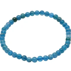Armband Armschmuck aus Edelstein Apatit türkis-blau Ø 4mm endlos dehnbar 18,5cm