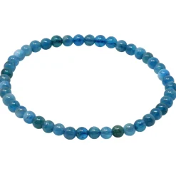 Armband Armschmuck aus Edelstein Apatit türkis-blau Ø 4mm endlos dehnbar 18,5cm
