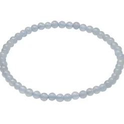Armband Armschmuck aus Edelstein Aquamarin hellblau Ø 4mm endlos dehnbar 18,5cm