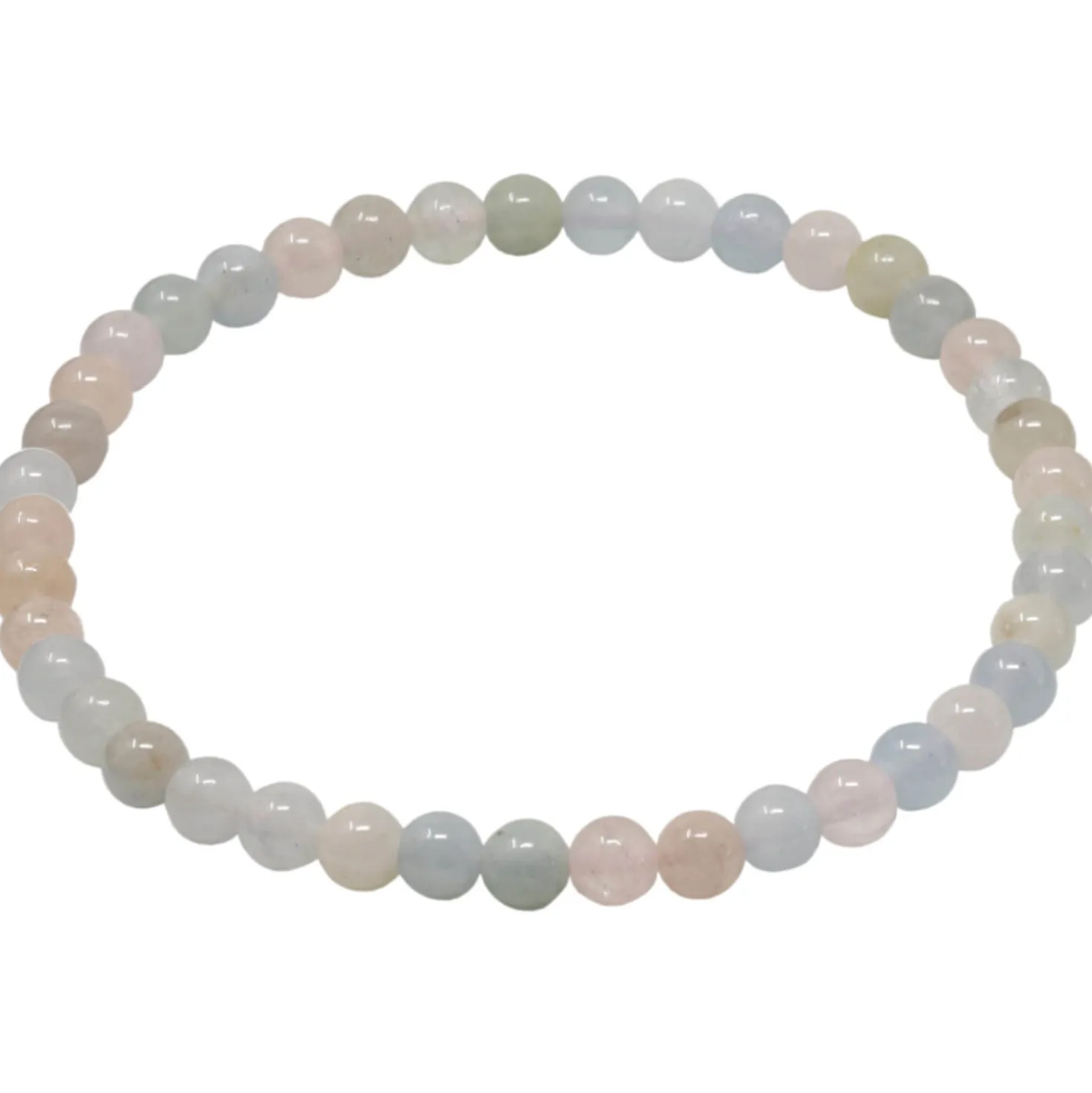 Armband Armschmuck aus Edelstein Beryll multicolor Ø 4mm endlos dehnbar 18,5cm