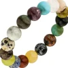 Armband Armschmuck aus Edelsteinen multicolor Edelsteinarmband elastisch 19cm