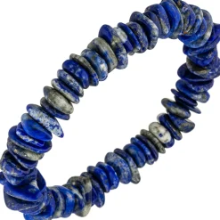 Armband Armschmuck aus Lapislazuli blau Edelsteinarmband elastisch endlos 19cm