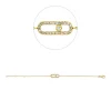 Armband aus 750 Gelbgold 1 Brillant 0,02ct TW-PI 26 Diamanten 0,12ct W-SI