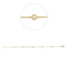 Armband aus 750 Gelbgold 5 Brillanten 0,25ct TW-VSI/SI B:3,9mm L:17,8cm