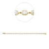 Armband aus 750 Gelbgold 20 Diamanten Oval-Schliff 6,33ct F-VSI/SI L:18cm