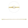 Armband aus 750 Gelbgold 7 Diamanten Oval-Schliff 1,29ct TW-SI B:4,2mm L:18cm Zarge