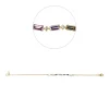 Armband aus 750 Gelbgold 7 Saphire 0,94ct mehrfarbig 10 Brillanten 0,14ct I-SI