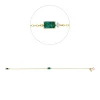 Armband aus 750 Gelbgold Smaragd 0,29ct grün Brillant 0,02ct TW-PI B:3,2mm L:17cm