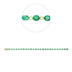 Armband aus 750 Gelbgold 25 Smaragde 5,56ct grün 25 Brillanten 0,51ct F-VSI/SI