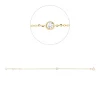 Armband aus 750 Gold Gelbgold Brillant 0,1ct TW-PI B:3,8mm L:16,5cm