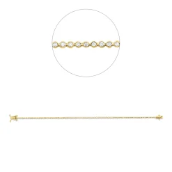 Armband aus 750 Gold Gelbgold 28 Brillanten 0,26ct F-SI B:2,4mm L:18cm Zarge