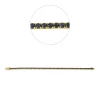 Armband aus 750 Gold Gelbgold 62 Brillanten 5,21ct schwarz B:2,6mm L:18cm