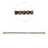 Armband aus 750 Gold Gelbgold 45 Brillanten 10,2ct schwarz L:18,5cm