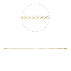 Armband aus 750 Gold Gelbgold 65 Brillanten 1,92ct TW-SI B:2mm L:17,3cm