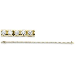 Armband aus 750 Gold Gelbgold 53 Brillanten 3,05ct TW-SI B:3,6mm L:17,8cm