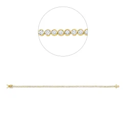Armband aus 585 Gold Gelbgold 71 Brillanten 1,5ct TW-SI B:2,6mm L:17,8cm Zarge