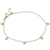 Armband aus 585 Gold Gelbgold 5 Brillanten 0,35ct TW-SI L:17,8cm