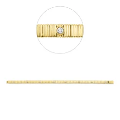 Armband aus 585 Gold Gelbgold 8 Brillanten 0,4ct TW-SI L:17,8cm Zarge