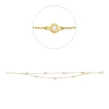 Armband aus 750 Gold Gelbgold 7 Brillanten 0,2ct W-SI L:18cm