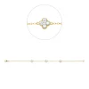 Armband aus 750 Gold Gelbgold 15 Diamanten 0,52ct TW-SI B:6,3mm L:19cm