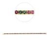 Armband aus 750 Gold Gelbgold 51 Turmaline 5,8ct grün B:3mm L:17,1cm 4er-Krappe