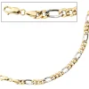 Armband aus 333 Gold, Gelbgold & Weißgold, bicolor, Goldarmband, 19cm