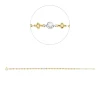 Armband aus 750 Gold gelb/weiß Brillant 0,06ct TW-PI B:3,4mm L:18cm Zarge