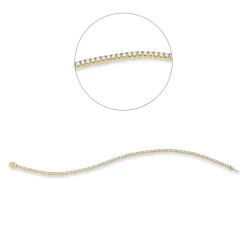 Armband aus 750 Gold gelb/weiß 91 Brillanten 2,05ct TW-SI B:2,5mm L:18cm