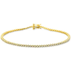 Armband aus 750 Gold gelb/weiß 87 Brillanten 0,45ct TW-SI B:1,4mm L:17,8cm