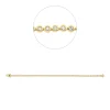 Armband aus 750 Gold gelb/weiß 54 Brillanten 1ct TW-SI B:3,2mm L:18cm Zarge