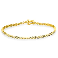 Armband aus 750 Gold gelb/weiß 56 Brillanten 1ct TW-SI L:17,8cm