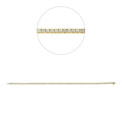 Armband aus 750 Gold gelb/weiß 95 Brillanten 1,52ct TW-SI L:18cm 4er-Krappe