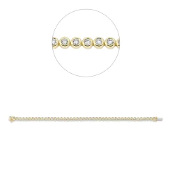 Armband aus 750 Gold gelb/weiß 46 Brillanten 2ct TW-SI L:18cm Zarge