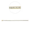 Armband aus 750 Gold gelb/weiß 581 Diamanten 1,9ct F-SI B:3,2mm L:18cm