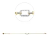 Armband aus 585 Gold gelb/weiß 22 Diamanten 0,15ct L:20,5cm