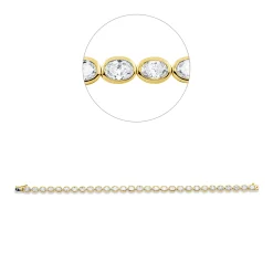 Armband aus 750 Gold gelb/weiß 29 Diamanten 5,26ct TW-SI B:4,4mm L:16,7cm Zarge