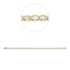 Armband aus 750 Gold gelb/weiß 37 Diamanten Smaragd-Schliff 7,14ct TW-SI Zarge