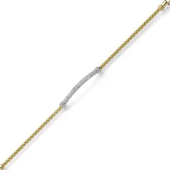 Armband aus 585 Gold gelb/weiß mit 77 Diamanten 0.80ct TW-SI 18cm