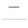Armband aus 750 Gold Rotgold 68 Brillanten 2,96ct schwarz L:18cm 4er-Krappe