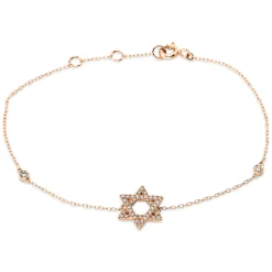 Armband aus 750 Gold Rotgold 38 Brillanten 0,18ct TW-SI B:10,4mm L:17,5cm