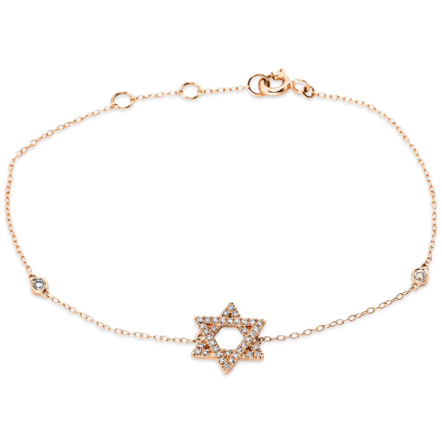 Armband aus 750 Gold Rotgold 38 Brillanten 0,18ct TW-SI B:10,4mm L:17,5cm