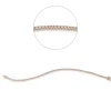 Armband aus 750 Gold Rotgold 102 Brillanten 0,92ct TW-SI B:1,5mm L:18cm 4er-Krappe