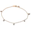 Armband aus 750 Gold Rotgold 5 Brillanten 0,55ct TW-SI L:17,8cm