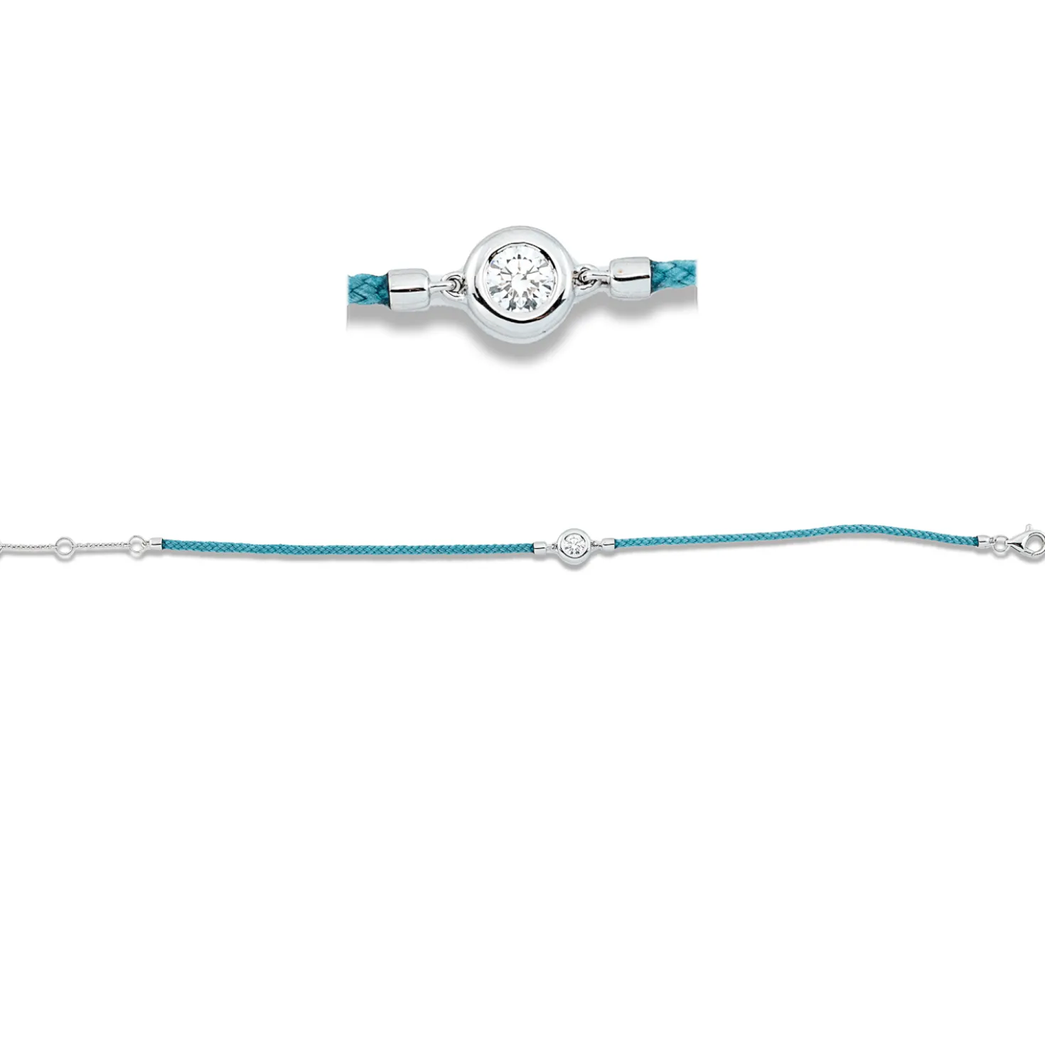 Armband aus 750 Gold Weißgold Brillant 0,23ct TW-SI L:17,8cm Zarge