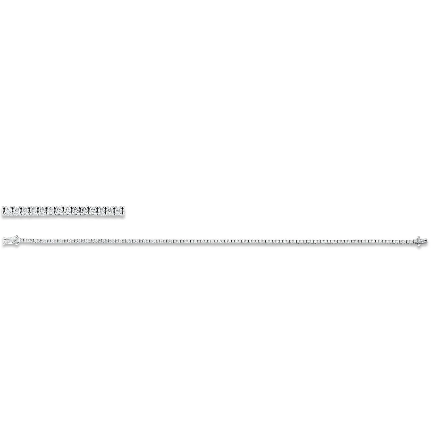 Armband aus 585 Gold Weißgold 119 Brillanten 1ct F-SI L:18cm