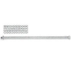 Armband aus 750 Gold Weißgold 356 Brillanten 4,97ct TW-SI B:7mm L:17,8cm
